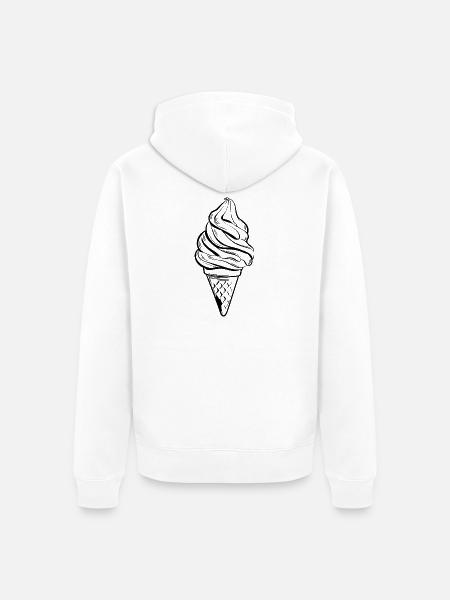 Eistüte - Unisex Premium Bio Zip Hoodie - Weiß