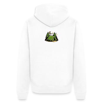 Nightly tent camp in the forest - Unisex Premium Organic Zip Hoodie - white - Back - Thijin (182cm)