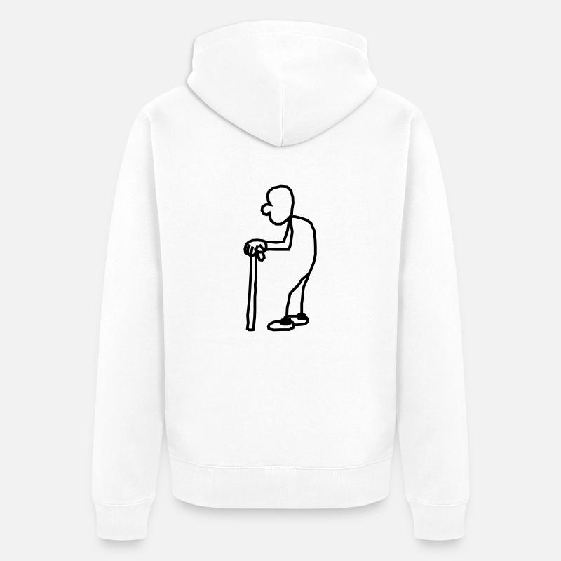 urli_das_strichmaennchen - Veste à capuche bio Premium Unisexe - blanc