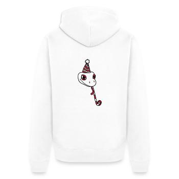 tête fete anniversaire cadeau serpent ges - Veste à capuche bio Premium Unisexe - blanc - Dos - Thijin (182cm)