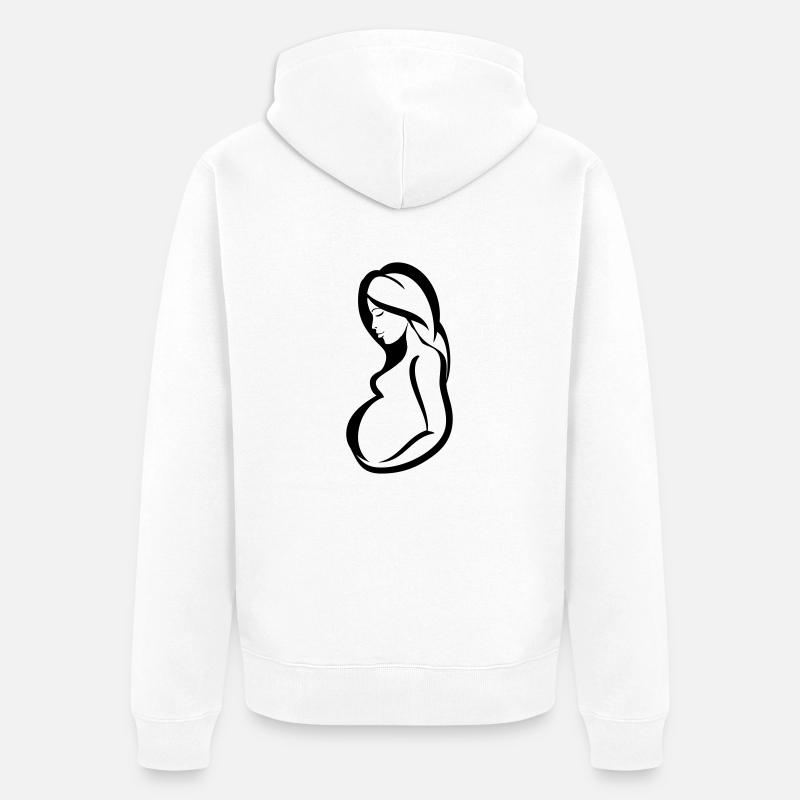 Enceinte sensualité - Veste à capuche bio Premium Unisexe - blanc