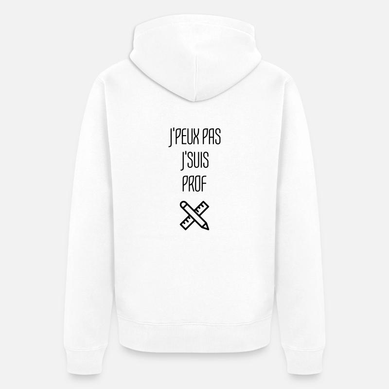 Ecole / Prof / Instit / Professeur / Maîtresse - Veste à capuche bio Premium Unisexe - blanc