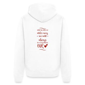 Beste Freunde - Unisex Premium Bio Zip Hoodie - Weiß - Hinten - Thijin (182cm)