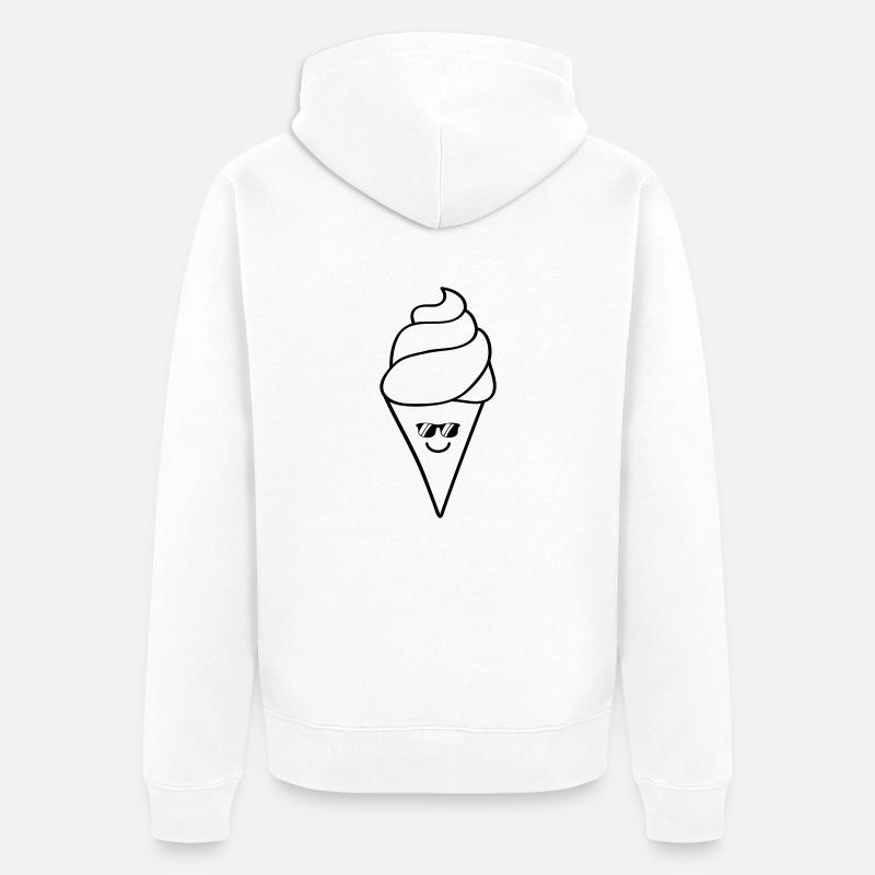 Glaces - Veste à capuche bio Premium Unisexe - blanc