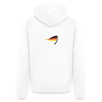 Flotte du drapeau allemand - Veste à capuche bio Premium Unisexe - blanc - Dos - Thijin (182cm)
