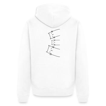 Idée Cadeau Chat Famille Chats - Veste à capuche bio Premium Unisexe - blanc - Dos - Thijin (182cm)