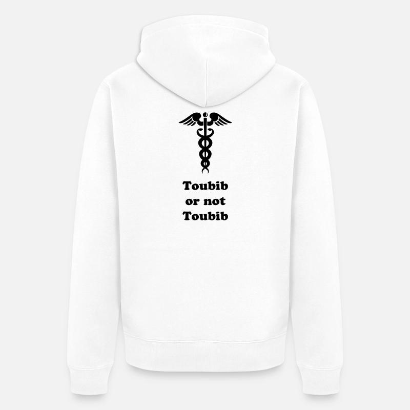 Doktor Arzt oder nicht? - Unisex Premium Bio Zip Hoodie - Weiß
