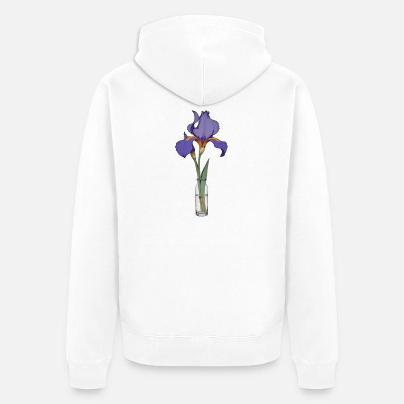 Iris - Veste à capuche bio Premium Unisexe - blanc