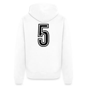 5 Symbole numérique - Veste à capuche bio Premium Unisexe - blanc - Dos - Thijin (182cm)