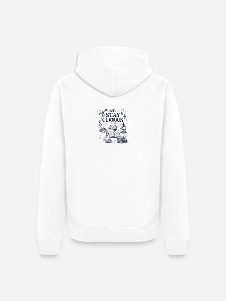 Curious Remains: Scientific Doodles - Unisex Premium Organic Zip Hoodie - white
