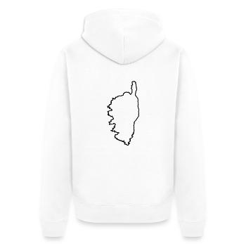 Corse ligne - Veste à capuche bio Premium Unisexe - blanc - Dos - Thijin (182cm)