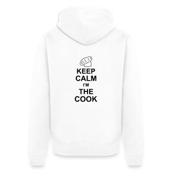 keep calm im the cook kg10 - Unisex Premium Organic Zip Hoodie - white - Back - Thijin (182cm)
