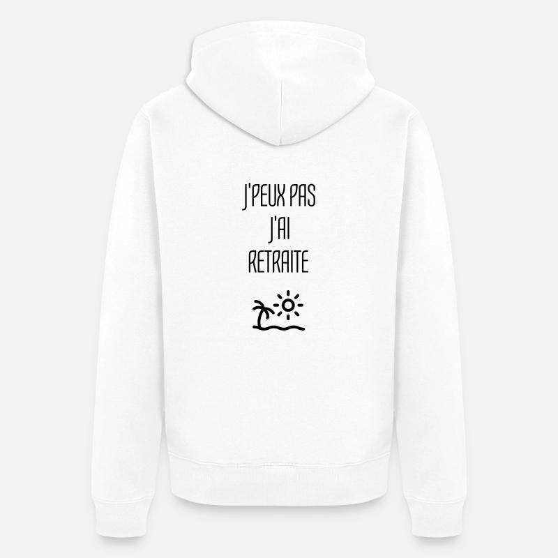 retraite / retraité / retraitée / pension - Veste à capuche bio Premium Unisexe - blanc