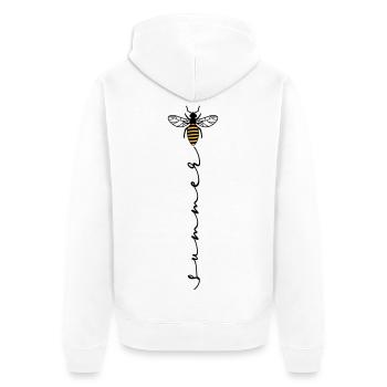 Buzzer d'abeille d'été - Veste à capuche bio Premium Unisexe - blanc - Dos - Thijin (182cm)