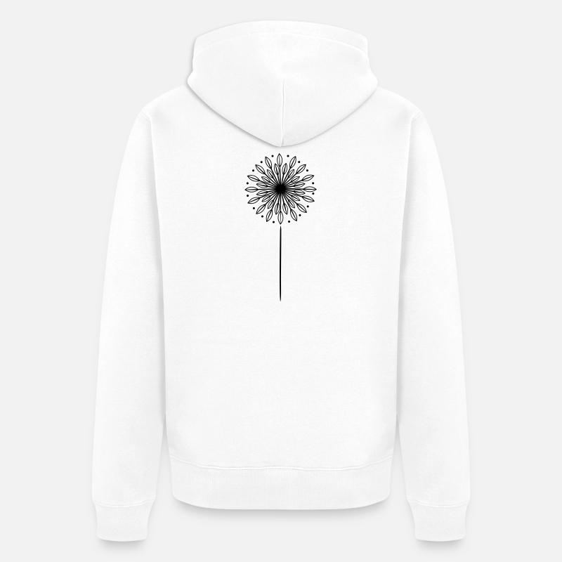 Dandelion Dandelion - Unisex Premium Organic Zip Hoodie - white