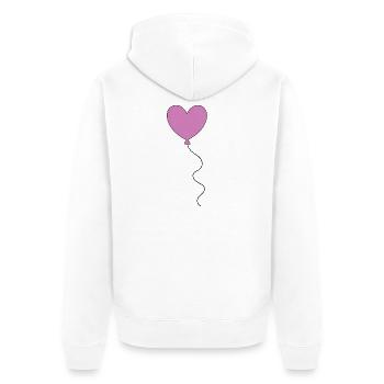 Cadeau pour la fête des mères : Idée de cadeau pour la fête des mères - Veste à capuche bio Premium Unisexe - blanc - Dos - Thijin (182cm)