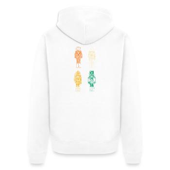 Weihnachtsmann Nussknacker Weihnachten - Unisex Premium Bio Zip Hoodie - Weiß - Hinten - Thijin (182cm)