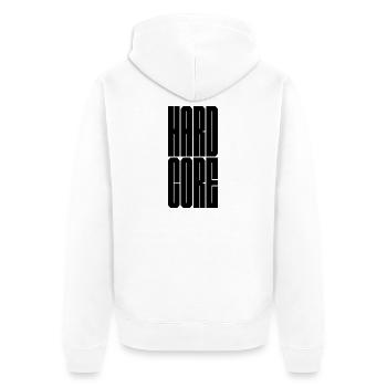 Hardcore - Unisex Premium Bio Zip Hoodie - Weiß - Hinten - Thijin (182cm)