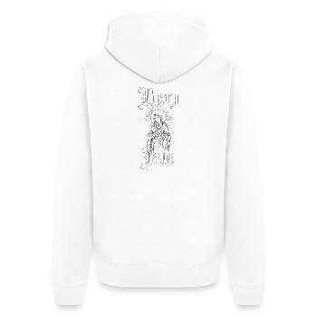 Mary Jane - Unisex Premium Bio Zip Hoodie - Weiß - Hinten - Thijin (182cm)