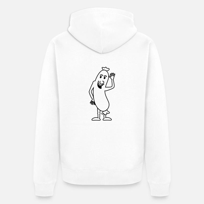 Wurst - Unisex Premium Bio Zip Hoodie - Weiß