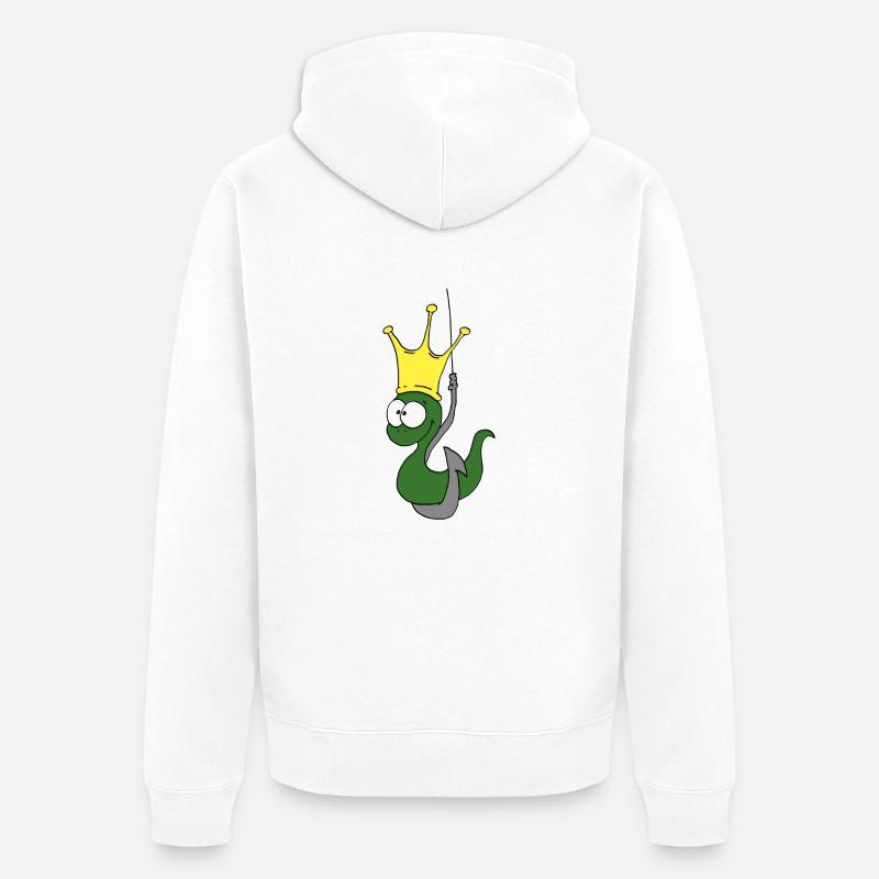 Le roi de la pêche - Veste à capuche bio Premium Unisexe - blanc