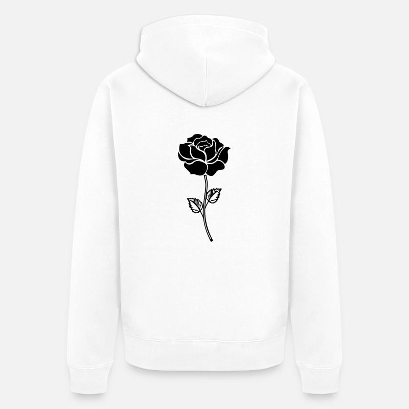 rose_black - Veste à capuche bio Premium Unisexe - blanc