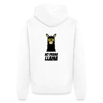 drama_llama_002 - Veste à capuche bio Premium Unisexe - blanc - Dos - Thijin (182cm)
