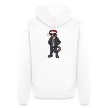 Cobra-serpent Hiver de Noël - Veste à capuche bio Premium Unisexe - blanc - Dos - Thijin (182cm)