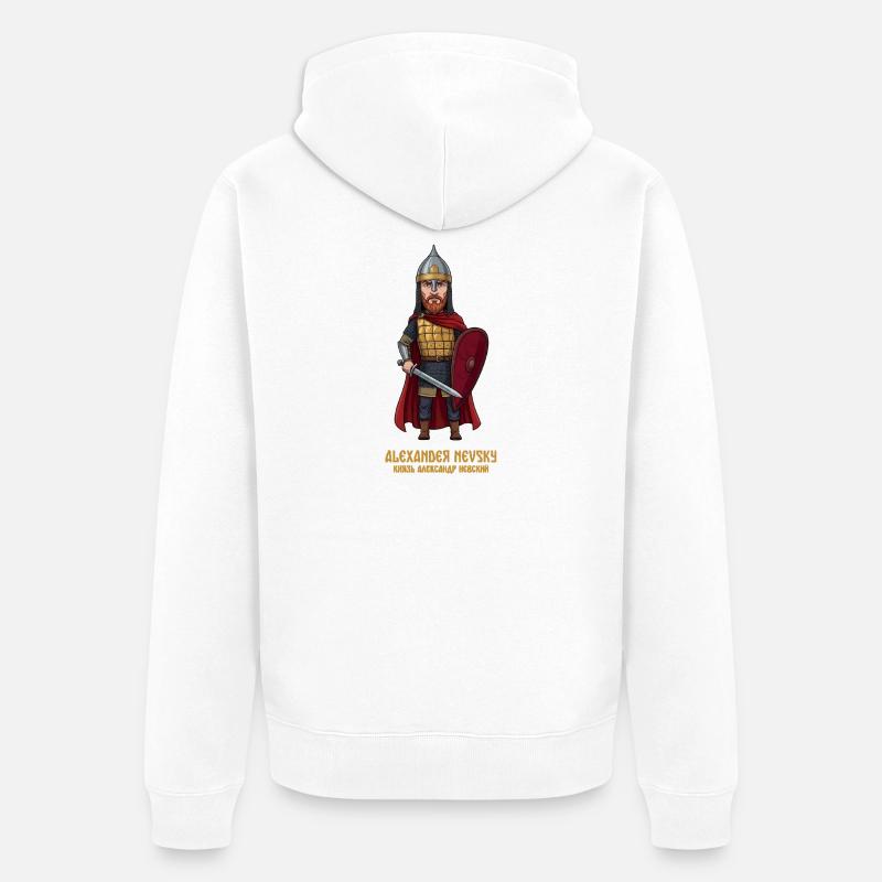 Aleksandr Nevsky - Veste à capuche bio Premium Unisexe - blanc