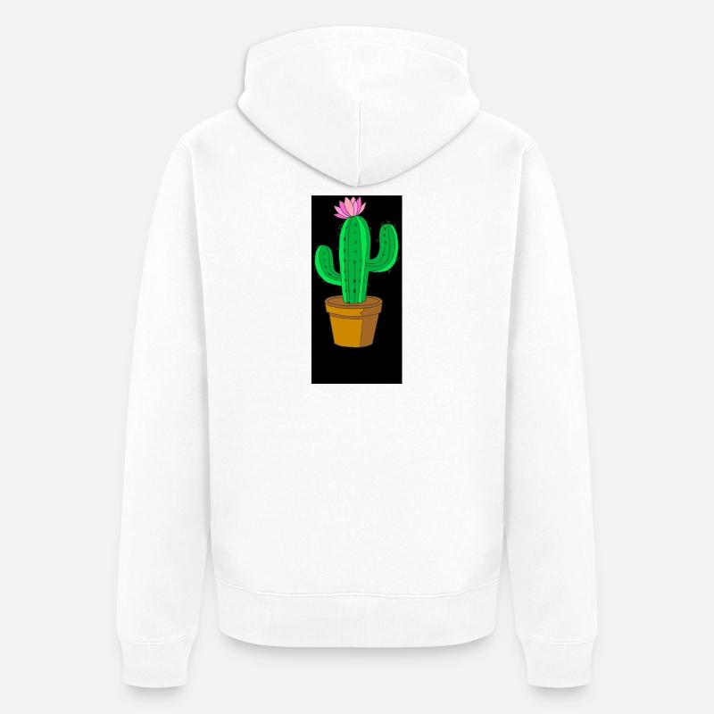 cactus - Veste à capuche bio Premium Unisexe - blanc