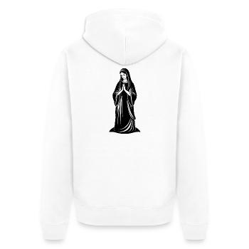La Vierge Marie priant - Veste à capuche bio Premium Unisexe - blanc - Dos - Thijin (182cm)