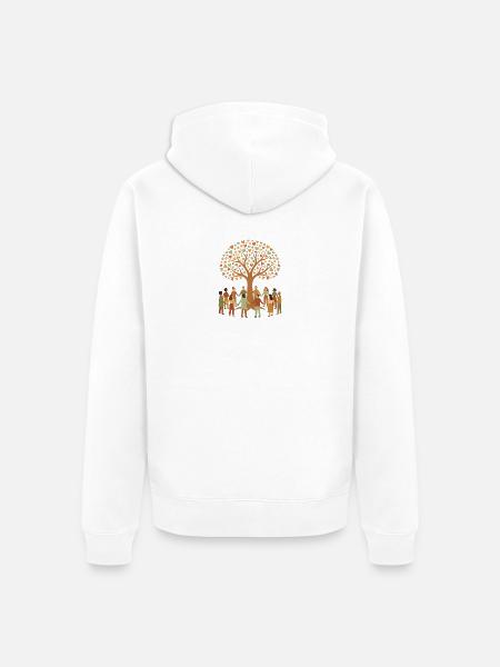 Make your life meaningful - Unisex Premium Bio Zip Hoodie - Weiß