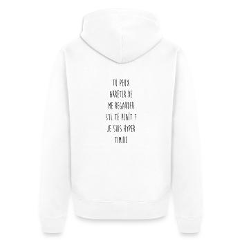Le Loveur N2 - Veste à capuche bio Premium Unisexe - blanc - Dos - Thijin (182cm)
