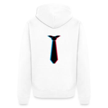 3d_krawatte_3c - Veste à capuche bio Premium Unisexe - blanc - Dos - Thijin (182cm)