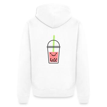 Bubble Tea - Unisex Premium Bio Zip Hoodie - Weiß - Hinten - Thijin (182cm)