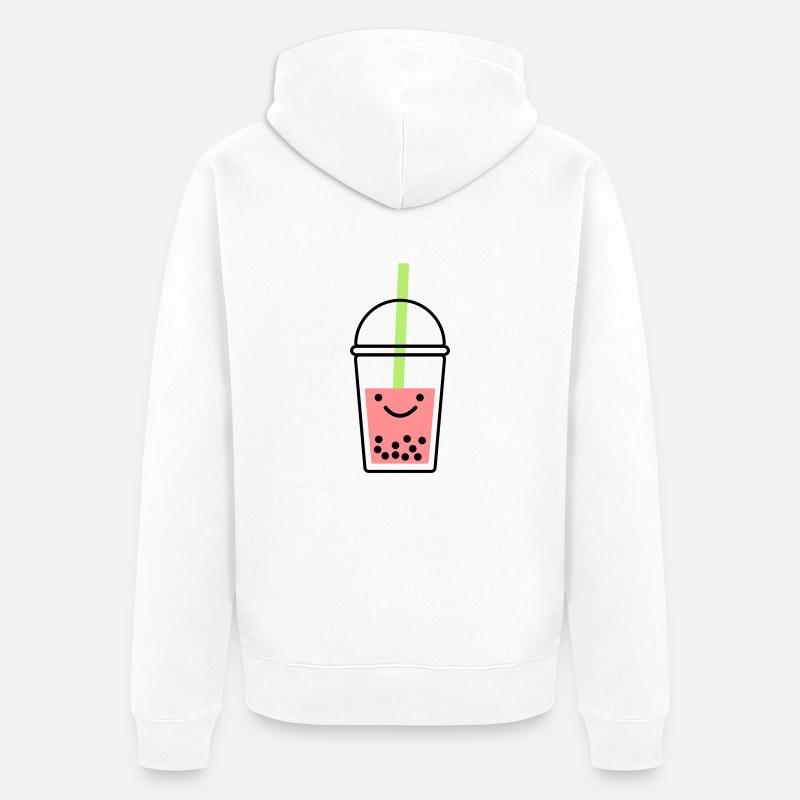 Bubble Tea - Veste à capuche bio Premium Unisexe - blanc