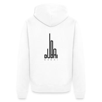 Dubai - Unisex Premium Bio Zip Hoodie - Weiß - Hinten - Thijin (182cm)