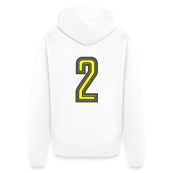2 - Veste à capuche bio Premium Unisexe - blanc - Dos - Thijin (182cm)