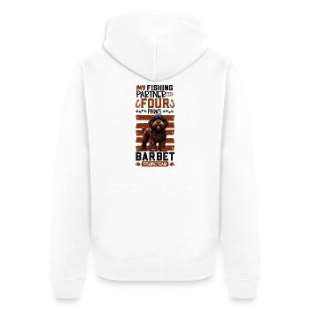 Pêche et chien d'eau français - Veste à capuche bio Premium Unisexe - blanc - Dos - Thijin (182cm)