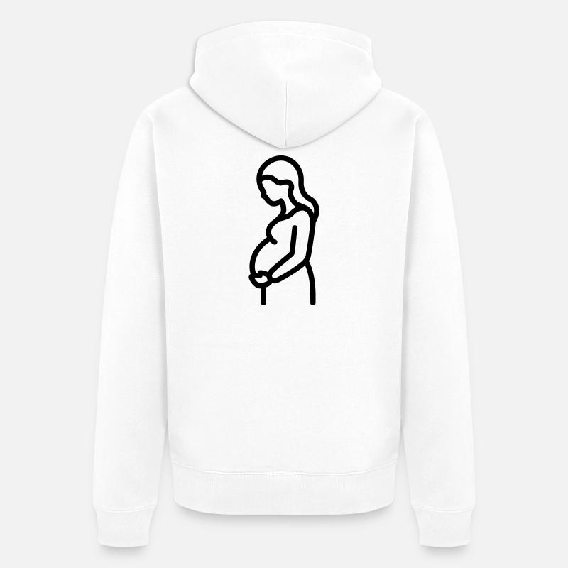grossesse - Veste à capuche bio Premium Unisexe - blanc