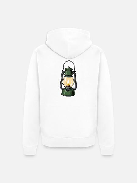 lampe - Unisex Premium Bio Zip Hoodie - Weiß
