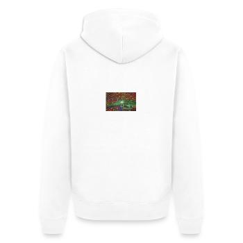 20240118 224052 - Unisex Premium Bio Zip Hoodie - Weiß - Hinten - Thijin (182cm)