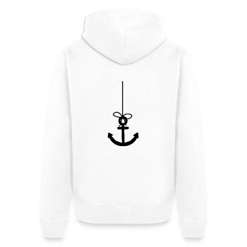 rope anchor tattoo boat ship swimming sea matro - Unisex Premium Organic Zip Hoodie - white - Back - Thijin (182cm)