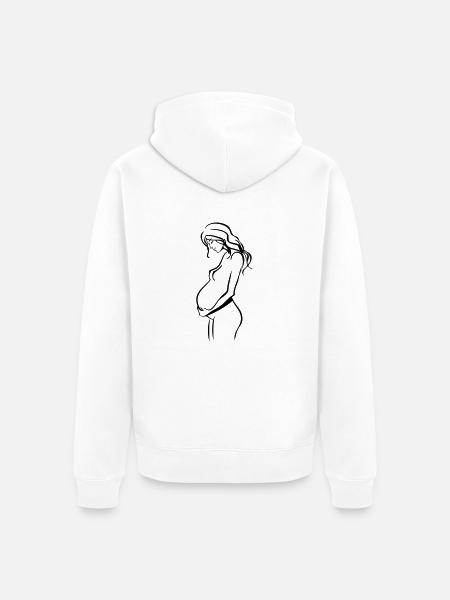 Schwanger freude - Unisex Premium Bio Zip Hoodie - Weiß