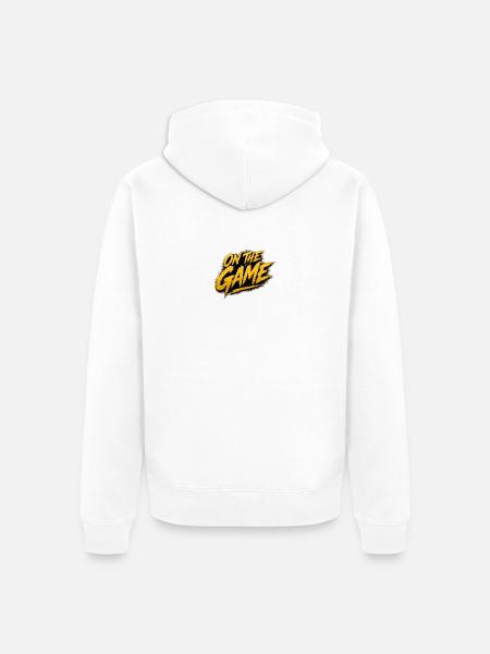 Im Spiel Brush Splash - Unisex Premium Bio Zip Hoodie - Weiß