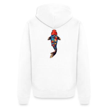 Calme comme une carpe koï - Veste à capuche bio Premium Unisexe - blanc - Dos - Thijin (182cm)