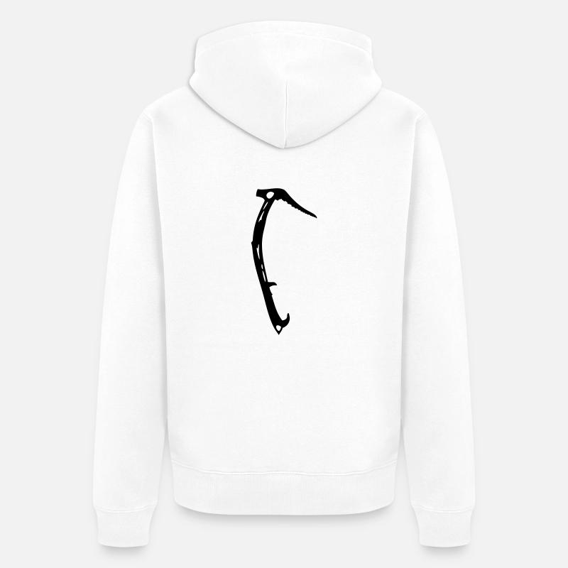 Eispickel - Unisex Premium Bio Zip Hoodie - Weiß