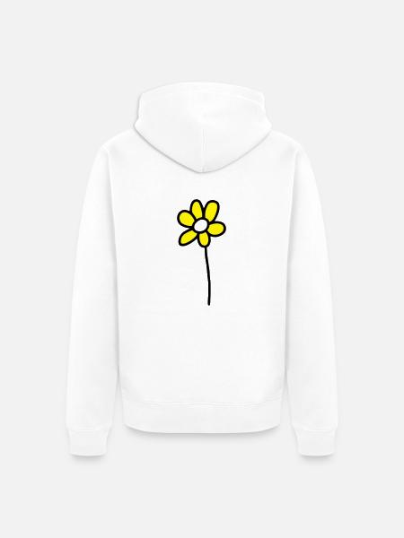 Blümchen - V2 - Unisex Premium Bio Zip Hoodie - Weiß