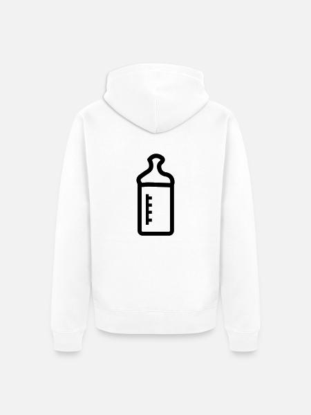 babyflasche - Unisex Premium Bio Zip Hoodie - Weiß