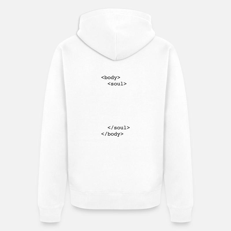 html body & soul - Veste à capuche bio Premium Unisexe - blanc